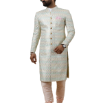 Traditional Ivory Sequin Embroidered Sherwani | Father Son Combo | Perfect Groom Wear Achkan | Jaipurio